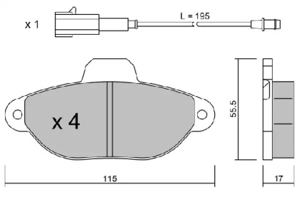 Комплект тормозных колодок (AISIN: BPFO-1001)